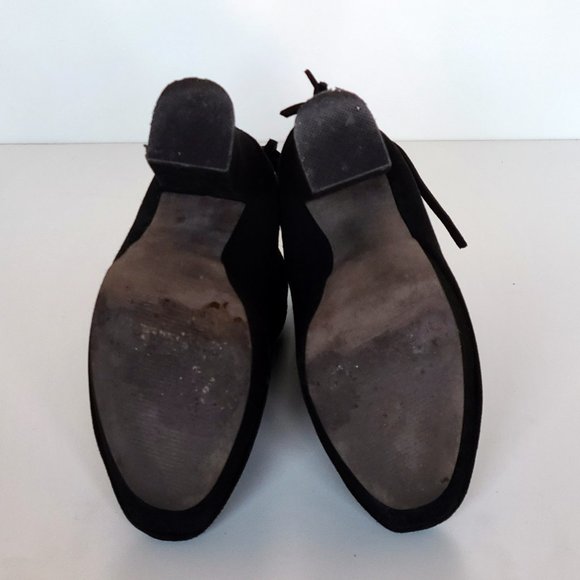 Black Suede Steve Madden Gavvin Platform Booties Size 7.5 - Picture 6 of 7